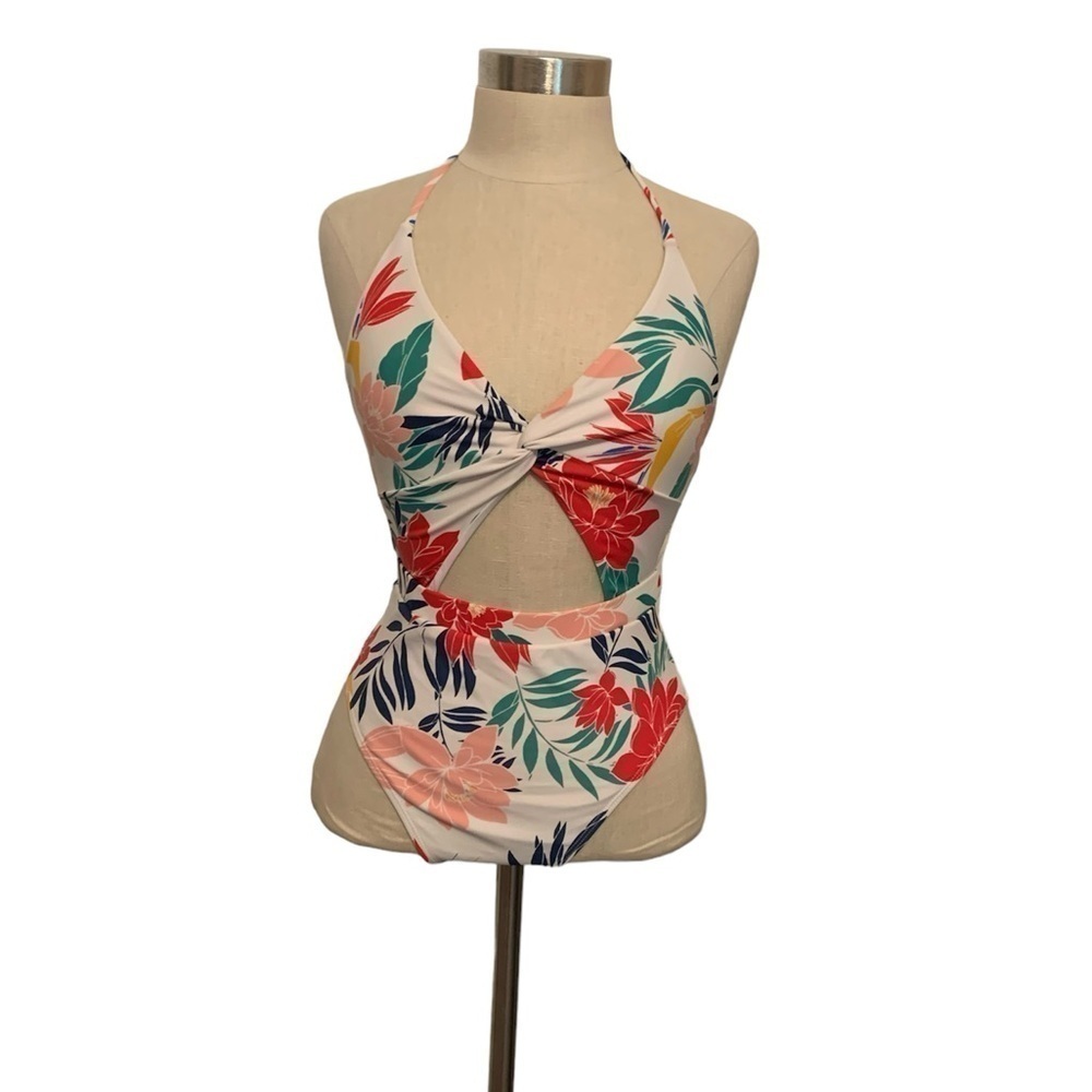 Forever 21 floral 1-piece swimsuit - Picture 4 of 7